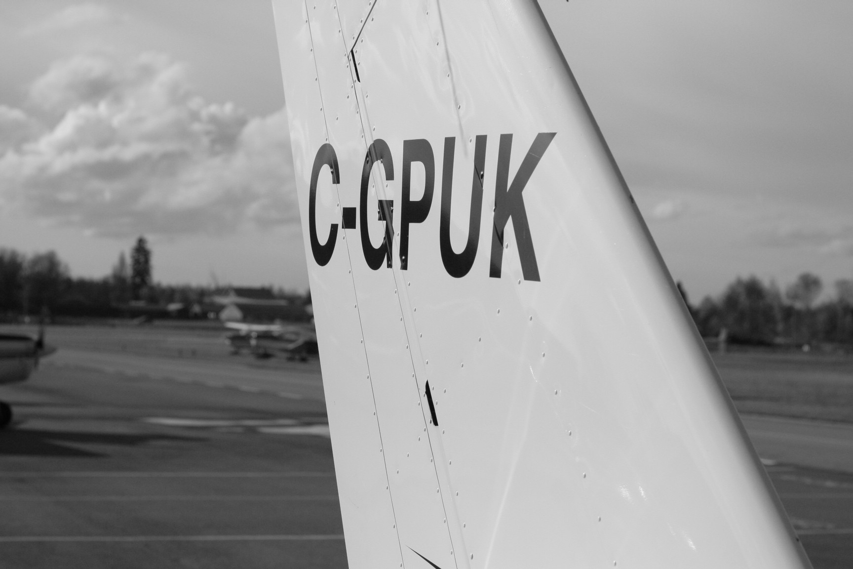 Vertical Stab.  Phil Craig's photo.  Langley Flying School.